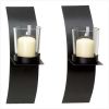 Contemporary Wall-Mounted Candle Sconce Set For Modern Home Decor