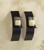 Contemporary Wall-Mounted Candle Sconce Set For Modern Home Decor