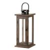 Rustic Wooden Lodge Lantern - Perfect For Home Decor And Outdoor Ambiance
