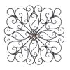 Elegant Scrollwork Wall Art Decor - Intricate Metal Wall Hanging For Home And Office