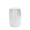 Silver Metal Decorative Stool For Home Decor