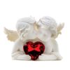 Cherub Angel Red Crystal Heart Figurine - Two In Love - Best Decor For Home Or Gifts