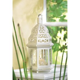 Beautiful White Moroccan Lantern - Perfect For Home Decor And Events