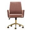 Mid-back liftable office chair, striped fabric, and ergonomically designed, is an excellent choice for working, studying or relaxing. The mid-back des