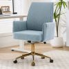 Mid-back liftable office chair, striped fabric, and ergonomically designed, is an excellent choice for working, studying or relaxing. The mid-back des