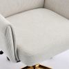 Mid-back liftable office chair, striped fabric, and ergonomically designed, is an excellent choice for working, studying or relaxing. The mid-back des