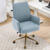 Mid-back liftable office chair, striped fabric, and ergonomically designed, is an excellent choice for working, studying or relaxing. The mid-back des