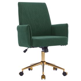 Mid-back liftable office chair, striped fabric, and ergonomically designed, is an excellent choice for working, studying or relaxing. The mid-back des (Option: OfficeChairGreen)