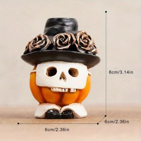 1pc,Vintage Style Doll Cone Incense Burner - Smoke Coming Out of Eyes and Corners of Mouth - Perfect for Yoga Room, Halloween Theme Party Decor (model: Pumpkin Head)