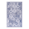 MAVAL Blue Washable Rug 5x8 Area Rug (Blue, 5' x 8') Modern, Contemporary, Non-Shedding & Easy to Clean, Ideal for Living Room, Bedroom, Dining Space