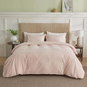 Serta Simply Clean Pleated Duvet cover Queen (Color: Pink, size: QUEEN)
