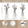 3 Pieces Metal Flowers Wall Arts - Rustic Farmhouse Style Décor Metal Wall Art Black Minimalist Flower Natural Themed Wall Decors for Home Bedroom Din