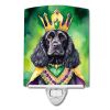 NEW Cocker Spaniel King of Mardi Gras Ceramic Night Light Compact, UL-Certified, Ideal for Bedroom, Bathroom, Nursery, Hallway, Kitchen, 6x4x3