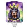 NEW Gordon Setter King of Mardi Gras Ceramic Night Light Compact, UL-Certified, Ideal for Bedroom, Bathroom, Nursery, Hallway, Kitchen, 6x4x3