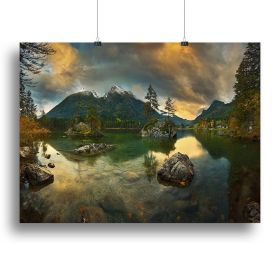 Hintersee Canvas Print or Poster (type: Poster Print, size: 40" x 26" / 100cm x 65cm (approx))