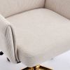 Mid-back liftable office chair, striped fabric, and ergonomically designed, is an excellent choice for working, studying or relaxing. The mid-back des