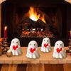 Halloween Ghost Figurine - Spooky Resin Ghost Statue, Funny Cute Ghost Ornaments for Halloween Decorations, Porch and Indoor Home Office Desk Decor