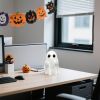 Halloween Ghost Figurine - Spooky Resin Ghost Statue, Funny Cute Ghost Ornaments for Halloween Decorations, Porch and Indoor Home Office Desk Decor