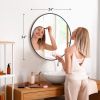 Black Round Wall Mirror 20-30 Inch, Bathroom Mirrors for Over Sink, Circle Mirror for Bathroom, Entryway, Bedroom, Vanity