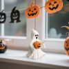 Halloween Ghost Figurine - Spooky Resin Ghost Statue, Funny Cute Ghost Ornaments for Halloween Decorations, Porch and Indoor Home Office Desk Decor