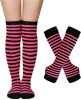 Halloween Striped Women Thigh High Socks Fingerless Gloves Arm Warmers Thigh Highs Over the Knee Socks Leg Warmers