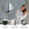 Black Round Wall Mirror 20-30 Inch, Bathroom Mirrors for Over Sink, Circle Mirror for Bathroom, Entryway, Bedroom, Vanity