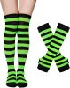 Halloween Striped Women Thigh High Socks Fingerless Gloves Arm Warmers Thigh Highs Over the Knee Socks Leg Warmers