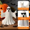 Halloween Ghost Figurine - Spooky Resin Ghost Statue, Funny Cute Ghost Ornaments for Halloween Decorations, Porch and Indoor Home Office Desk Decor