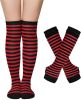 Halloween Striped Women Thigh High Socks Fingerless Gloves Arm Warmers Thigh Highs Over the Knee Socks Leg Warmers